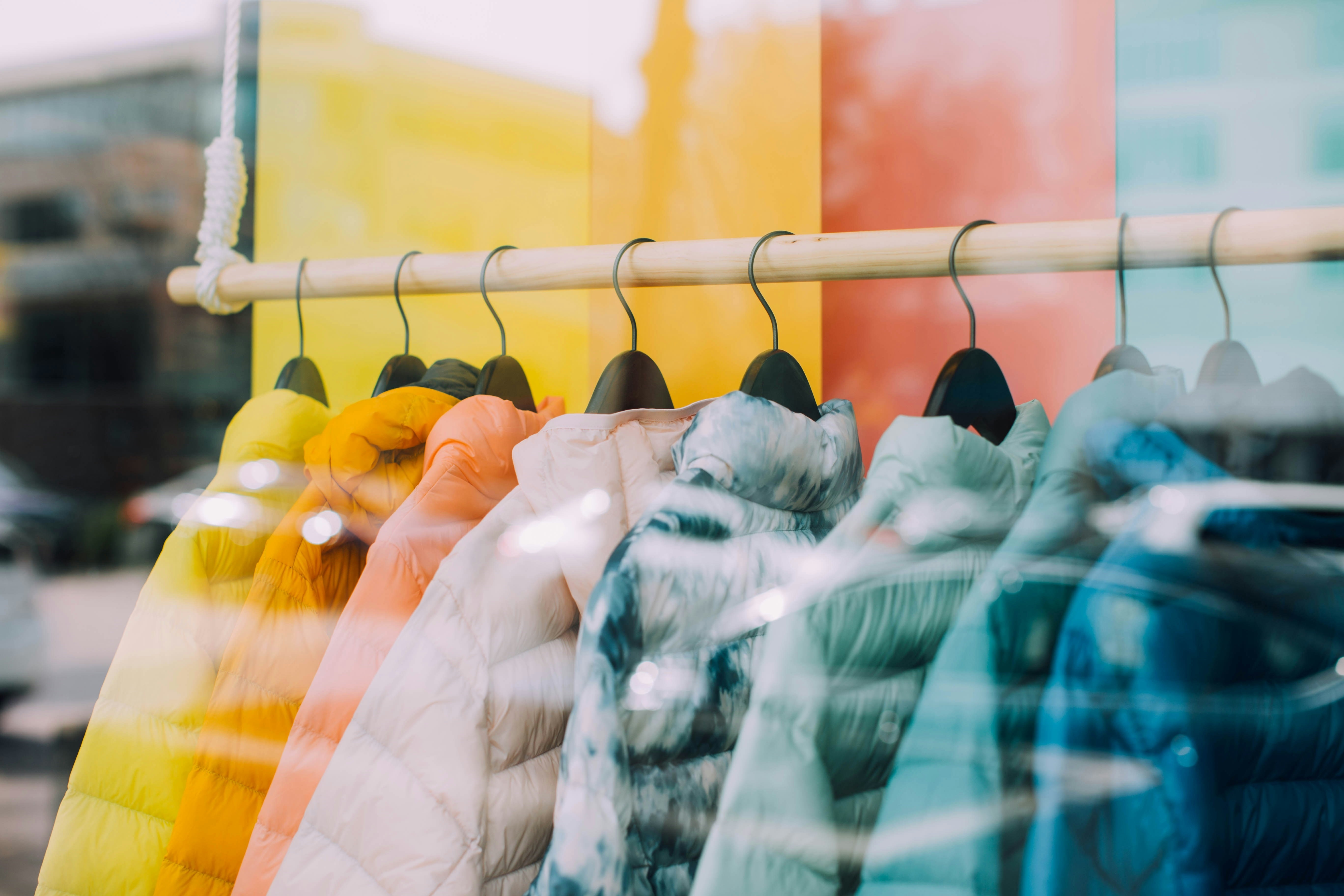 puffer jackets in an assortment of colours